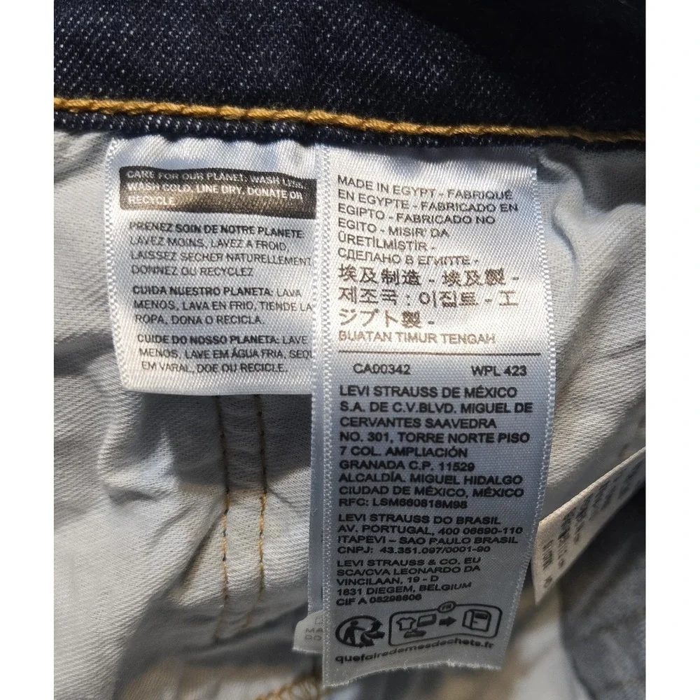 Levis 514 Straight Fit Mens Jeans Blue Denim Big E 26x27.5